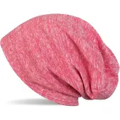 StyleBREAKER Beanie "Uni Slouch Beanie Mütze", Herren, rot (koralle meliert), Obermaterial: 65% Baumwolle CO. 35% Polyester PES., Modisch, Mützen Beanie