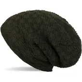 StyleBREAKER Strickmütze "Feinstrick Beanie mit Flecht Muster und Teddyfleece" 1 Stk.