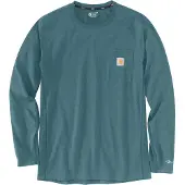 Carhartt - Midweight L/S Pocket T-Shirt - Longsleeve Gr L türkis