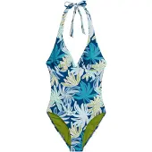 Marc O'Polo Bikini-Hose "Bohemian Leaf AOP", Damen, Gr. XS (34), N-Gr, blau (multi colour print), Obermaterial: 84% Polyamid, 16% Elasthan, Badehosen Bikini-Hose