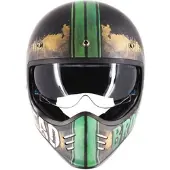 Broken Head Retro Helm Rusty Rider Grün XXL (63-64 cm)