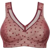 Susa Bügelloser BH "BH ohne Bügel Prints", Damen, Gr. 110, Cup B, rot (ruby rot), Stoff, Obermaterial: 57% Baumwolle CO. 38% Polyamid PA. 5% Elasthan EL., BHs Bügelloser BH
