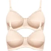 Susa 2er Pack BH ohne Bügel Cotton Haut Haut