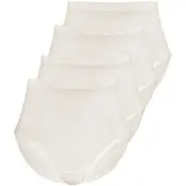 Sassa Maxislip "4er Sparpack Slip Maxi LOVELY SKIN", Damen, Gr. 50, bunt (ivory ivory), Obermaterial: 95% Modal CMD. 5% Elasthan EL., Unterhosen Maxislip
