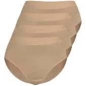 Sassa Midislip "4er Sparpack Slip Midi LOVELY SKIN", Damen, Gr. 50, beige (beige beige), Obermaterial: 95% Modal CMD. 5% Elasthan EL., Unterhosen Midislip