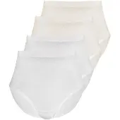 Sassa Maxislip "4er Sparpack Slip Maxi LOVELY SKIN", Damen, Gr. 48, bunt (ivory weiß), Obermaterial: 95% Modal CMD. 5% Elasthan EL., Unterhosen Maxislip
