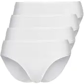 Sassa Minislip "4er Sparpack Slip Mini CASUAL COMFORT", Damen, Gr. 44, weiß (weiß weiß), Stoff, Obermaterial: 95% Baumwolle CO. 5% Elasthan EL., Unterhosen Minislip