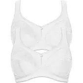 Susa 2er Pack Entlastungs BH Topsy Plus Weiss Weiss