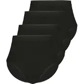 Sassa Maxislip "4er Sparpack Slip Maxi LOVELY SKIN", Damen, Gr. 50, schwarz (schwarz schwarz), Obermaterial: 95% Modal CMD. 5% Elasthan EL., Unterhosen Maxislip