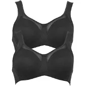 Anita Entlastungs-BH "Komfort BH Clara", Damen, Gr. 120, Cup D, schwarz (schwarz schwarz), Obermaterial: 85% Polyamid PA. 15% Elasthan EL., BHs Entlastungs-BH