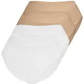 Sassa Minislip "4er Sparpack Slip Mini LOVELY SKIN", Damen, Gr. 46, bunt (beige weiß), Obermaterial: 95% Modal CMD. 5% Elasthan EL., Unterhosen Minislip