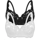 Sassa Bügel-BH "2er Pack Bügel BH CLASSIC LACE", Damen, Gr. 95, Cup B, bunt (schwarz weiß), Obermaterial: 90% Polyamid PA. 10% Elasthan EL., BHs Bügel-BH