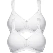 Susa 2er Pack BH ohne Bügel Topsy Weiss Weiss