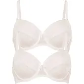Anita Bügel-BH "2er Pack Bügel BH Fleur", Damen, Gr. 90, Cup J, beige (crystal crystal), Spitze, Obermaterial: 87% Polyamid PA. 13% Elasthan EL., BHs Bügel-BH