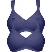 Susa 2er Pack BH ohne Bügel Topsy Marine marine