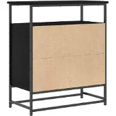 vidaXL Sideboard Schwarz Eichen-Optik 69 x 35 x 80 cm Holzwerkstoff