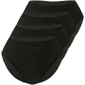 Sassa Minislip "4er Sparpack Slip Mini LOVELY SKIN", Damen, Gr. 44, schwarz (schwarz schwarz), Obermaterial: 95% Modal CMD. 5% Elasthan EL., Unterhosen Minislip