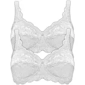Susa 2er Pack BH ohne Bügel Latina Weiss Weiss