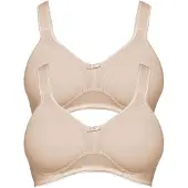 Susa 2er Pack Entlastungs BH ohne Bügel Basics Cappuccino cappuccino