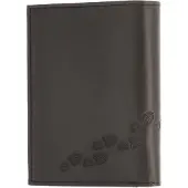 OXMOX Leder Geldbörse Leather RFID Protect Kombibörse Footsteps 2.0 Embossed Brown dunkelbraun