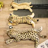 Gistuch Simulationstier-Plüschtier, gefüllte Puppe, bezaubernd, multifunktional, weich, für Sofa, Schlafzimmer, Schlafsaal, Leopard