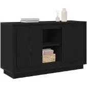 vidaXL Sideboard Schwarz Eichen-Optik 102 x 35 x 60 cm Holzwerkstoff