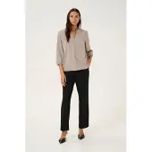 Kaffe Langarmbluse "Langarm-Bluse KAkatja", Damen, Gr. 44, grau (steeple gray), Obermaterial: 100% Polyester PES., Blusen Langarmbluse