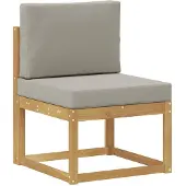 vidaXL Outdoor-Sofagarnitur Weiß und Hellgrau 59 x 63 x 73 cm