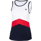 FILA Tennis-Tank Top Cleo (100% Polyester) weiss/navyblau/rot Damen