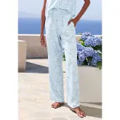LASCANA Pyjamahose mit elastischem Bund in gesmokter Optik