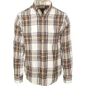 Gant Hemd Flanell Kariert Creme