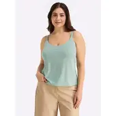 Sheego 1100000002199 , Damen, Gr. 46, grün (kalkmint), 70% Modal, 24% Polyester, 6% Elasthan, unifarben, Rundhals, Tops 1100000002199