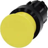 Siemens 3SU1000-1AD30-0AA0 Pilzdrucktaster, 22mm, rund, Kunststoff, gelb, 30mm 3SU10001AD300AA0