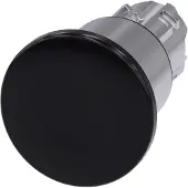 Siemens 3SU1050-1ED10-0AA0 Pilzdrucktaster, 22mm, rund, Metall, hochglanz, schwarz 3SU10501ED100AA0