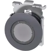 Siemens 3SU1061-0JA70-0AA0 Drucktaster, beleuchtet, 30mm, rund, Metall, matt, klar 3SU10610JA700AA0