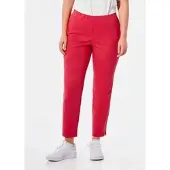 Goldner Caprihose "7/8-Stretchhose", Damen, Gr. 58, N + K Gr, rot, Obermaterial: 67% Baumwolle CO. 28% Polyamid PA. 5% Elasthan EL., Hosen Caprihose, Seitenschlitze