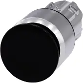 Siemens 3SU1050-1AA10-0AA0 Pilzdrucktaster, 22mm, rund, Metall, hochglanz, schwarz, 30mm 3SU10501AA100AA0