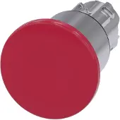 Siemens 3SU1050-1EA20-0AA0 Pilzdrucktaster, 22mm, rund, Metall, hochglanz, rot 3SU10501EA200AA0