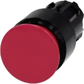 Siemens 3SU1000-1AA20-0AA0 Pilzdrucktaster, 22mm, rund, Kunststoff, rot, 30mm 3SU10001AA200AA0