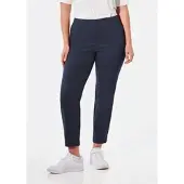 Goldner Caprihose "7/8-Stretchhose", Damen, Gr. 56, N + K Gr, blau (marine), Obermaterial: 67% Baumwolle CO. 28% Polyamid PA. 5% Elasthan EL., Hosen Caprihose, Seitenschlitze