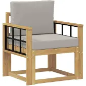 vidaXL 2 Stück Outdoor-Sofagarnitur Polyester Weiß und Hellgrau