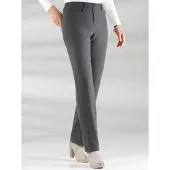 Cosma Thermohose , Damen, Gr. 215, Extrakurzgrößen, grau, 55% Polyester, 45% Baumwolle, unifarben, lang, Hosen Thermohose
