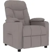 vidaXL Massagesessel Taupe Stoff