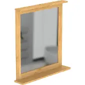 Eisl Badspiegel "Bambus", beige (natur), B:67cm H:78cm T:12cm, Spiegel, Badspiegel, mit Ablage, Badmöbel Bambus