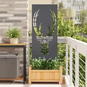 Syfax Garten Sichtschutz-Leinwand Tiermuster Anthrazit 50 x 140 cm