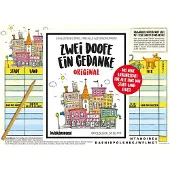 KylskåpsPoesi Spielblock Zwei Doofe ein Gedanke Original – Wortspiel Partyspiel