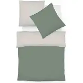 Fleuresse Halbleinen Wendebettwäsche Provence W Verviers 200x200 cm + 2x 80x80 cm salbei-leinen