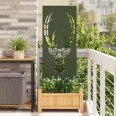 Syfax Garten Sichtschutz-Leinwand Tiermuster Olivgrün 50 x 140 cm