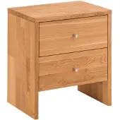 MSZ Design Kommode KIRSA 2 Schubladen Wildeiche massiv geölt Natur 50x35x56 cm