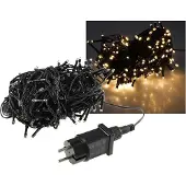 Chilitec LED Aussen-Lichterkette CT-ALK200 20m warmweiß Kabel schwarz IP44 200 LEDs